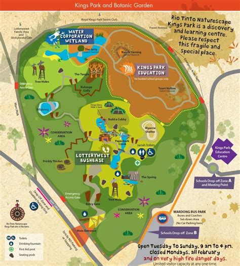 Map of Rio Tinto Naturescape Kings Park facilities | Puddles & Playgrounds | Pinterest | Park ...