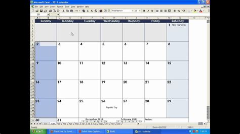 Create Calender - Printable Template Calendar