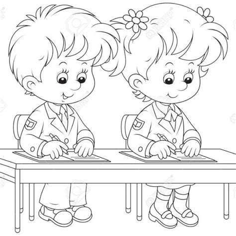 School Clipart Black And White Kids and other clipart images on ...