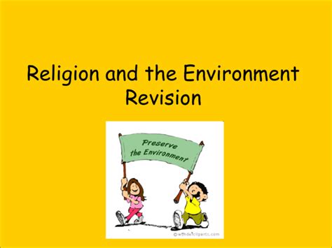 Religion and the Environment revision