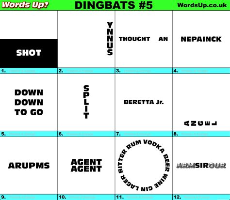 Printable Single Dingbats With Answers - prntbl.concejomunicipaldechinu.gov.co