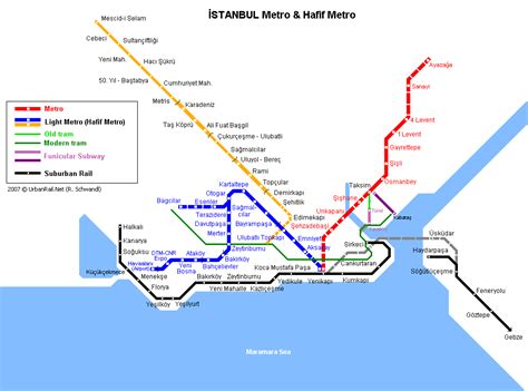 Istanbul Subway Map - ToursMaps.com