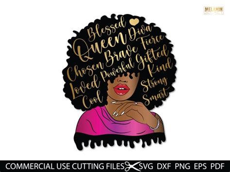 Afro SVG Black Woman SVG Woman Svg Afro Woman Svg Black - Etsy