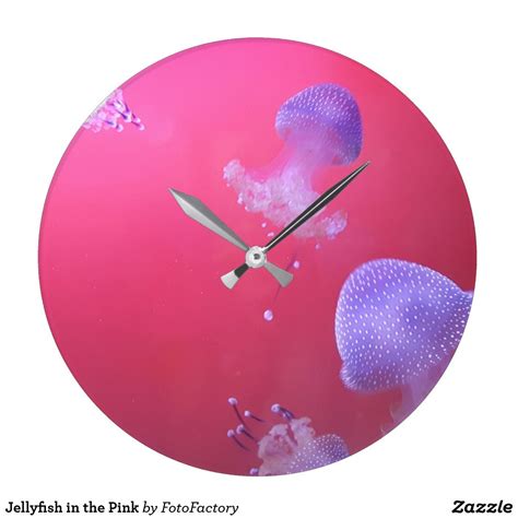 Jellyfish in the Pink Large Clock | Clock, Wall clock, Large clock