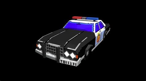 Low Poly Pixel Art Police Car - 3D model by Simon Geisor (@simonG ...