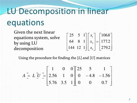 Lu decomposition