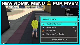 Qb Esx New Admin Menu Free Fivem Roleplay Scripts Fivem Tutorial 2023 Mj Development Mj ...