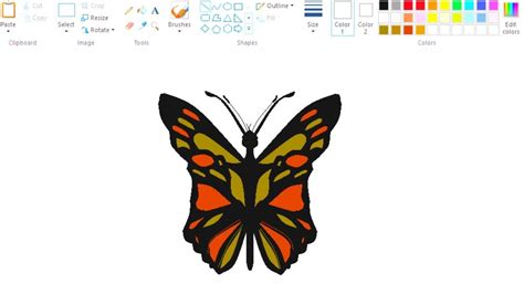 Microsoft Paint, Butterfly Drawing, Drawing Tutorials, Painting ...