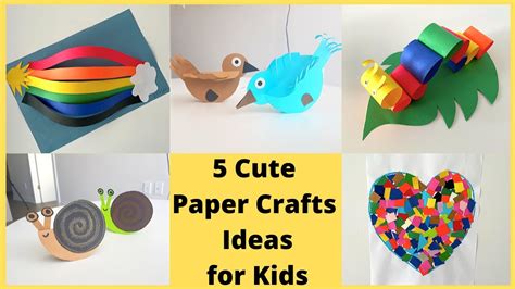 DIY Paper Crafts for Kids | Handmade Paper Things to keep Kids Busy | Cool Crafts Ideas for ...