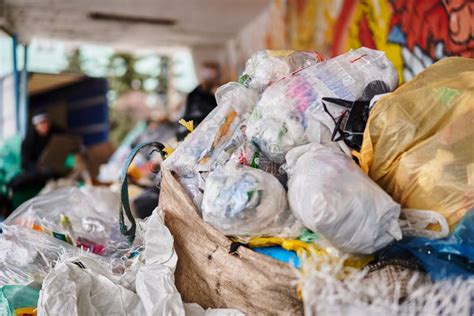 A Pile of Plastic Trash Prepared for Recycling Stock Photo - Image of ...