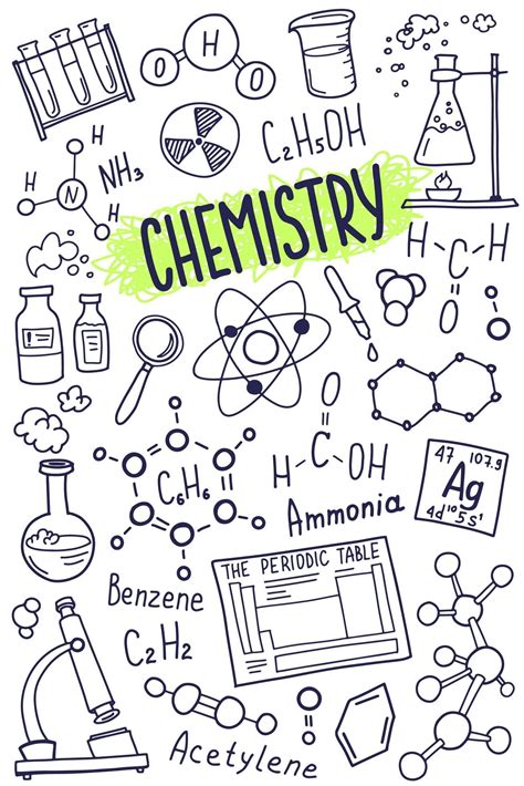 an illustration with the words chemistry written on it