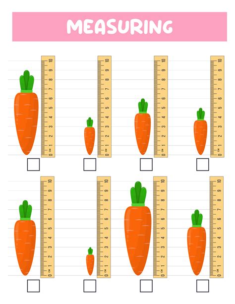 Measuring length with ruler. Education developing worksheet. Game for kids.Vector illustration ...