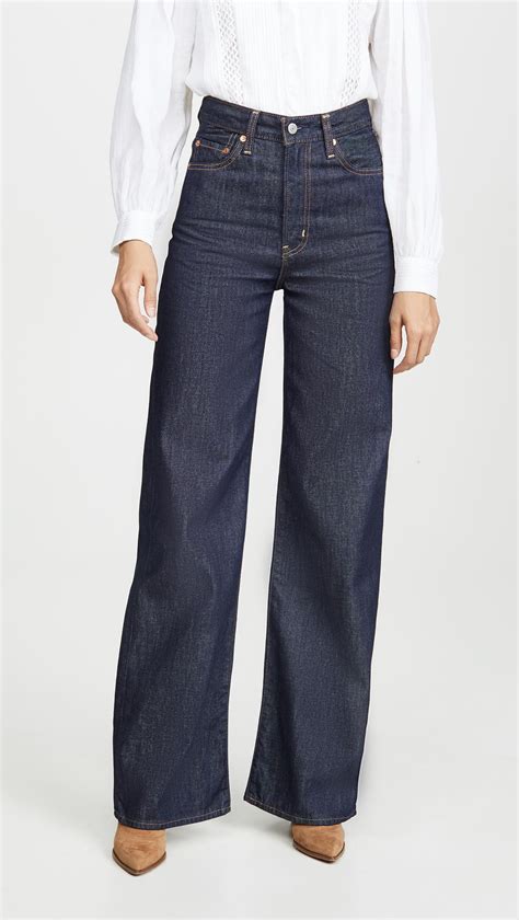 Levi's Denim Ribcage Wide Leg Jeans in Blue - Save 2% - Lyst