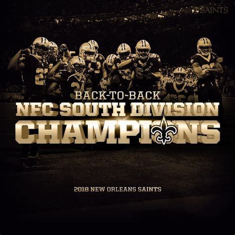 Back-to-back NFC South Champions! ⚜️ | New orleans, New orleans saints ...