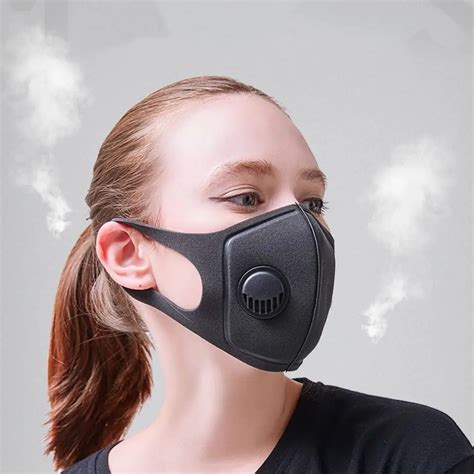 Cycling Face Mask With Filter Carbon Dust proof Anti fog Respirator ...