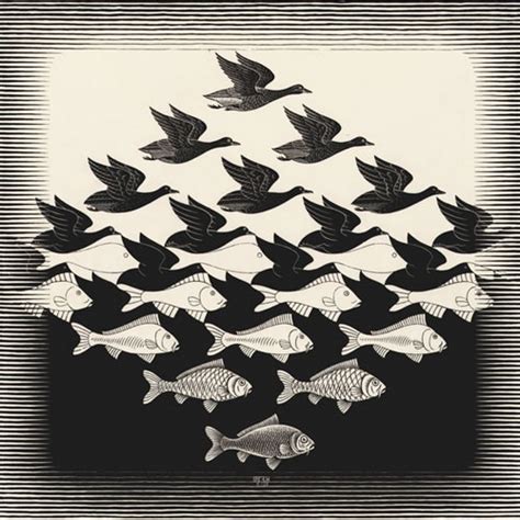 Sky and Water | M.C. Escher