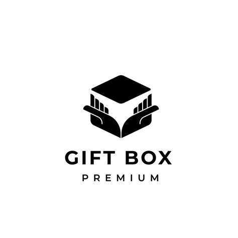 Gift box logo design. Gift box isolated with hand illustration 10553410 Vector Art at Vecteezy