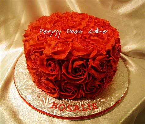 Red Rose Birthday Cake