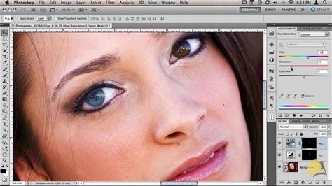 Brown to Blue Eyes | Photoshop for Beginners | GoSkills