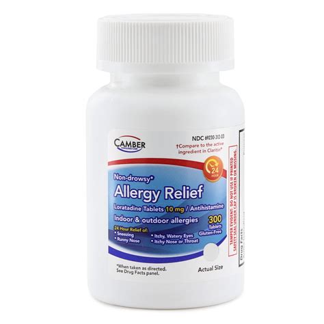 ALLERGY RELIEF LORATADINE 10MG ANTIHISTAMINE 300 TABLETS - Walmart.com