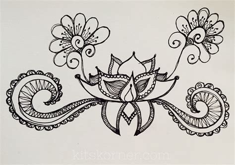 Sketchbook : Random Lotus Doodle - kitskorner