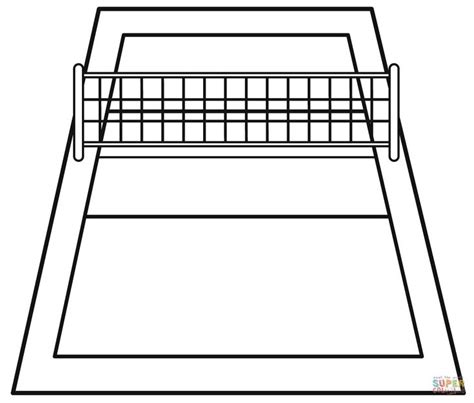 Dibujo de cancha de voleibol | Cancha de voleibol, Campo de voleibol ...