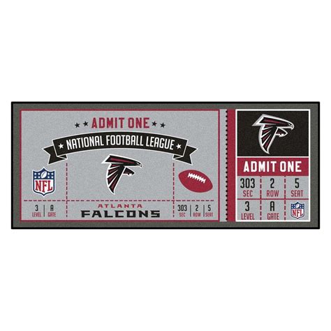 NFL - Atlanta Falcons Ticket Runner 30"x72" | Atlanta falcons, Nfl tickets, Team colors