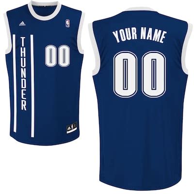 adidas Oklahoma City Thunder Custom Replica Alternate Jersey - NBA Store