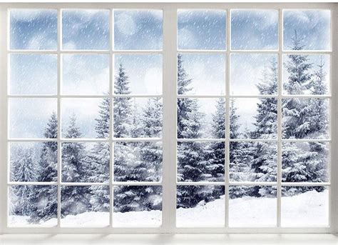 Buy 7x5ft Winter Wonderland Backdrop Snow Winter Backdrop Forest Winter Scene Backdrop for ...