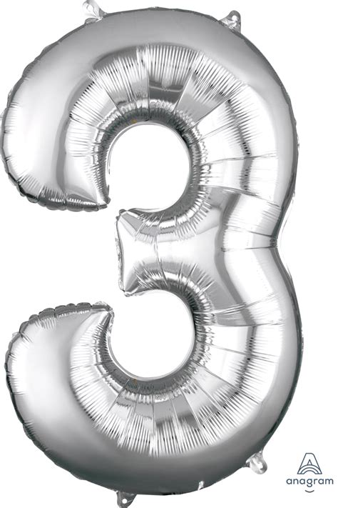 Large Silver Numbers – Inflate Balloons