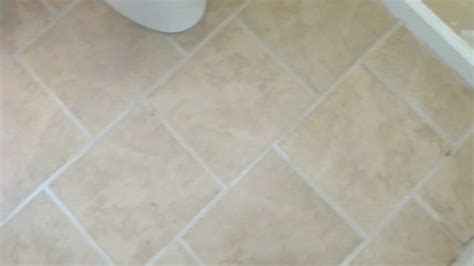 Tile floor in brick pattern with tile tub sorround. - YouTube