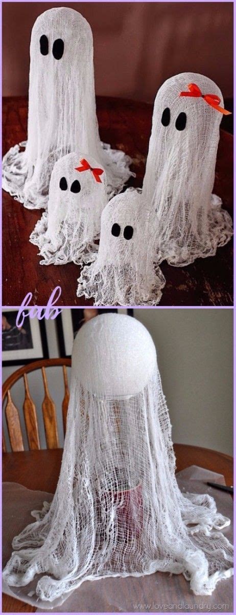 DIY Halloween Ghost Decoration Tutorials | Halloween ghost decorations, Diy halloween ghost ...