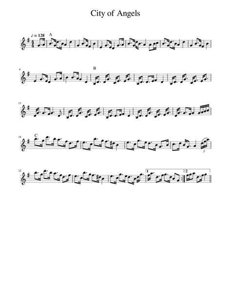 City of Angels Sheet music for Piano (Solo) Easy | Musescore.com