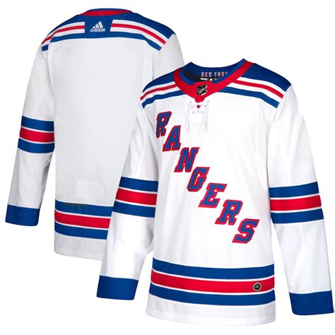 adidas New York Rangers White Away Authentic Blank Jersey