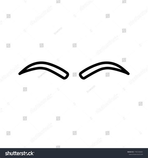 Eyebrow Iconvector Illustration Flat Design Style Stock Vector (Royalty ...