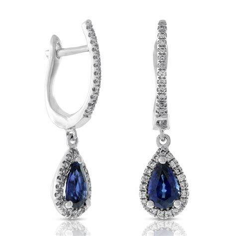 Sapphire & Diamond Drop Earrings 14K | Ben Bridge Jeweler