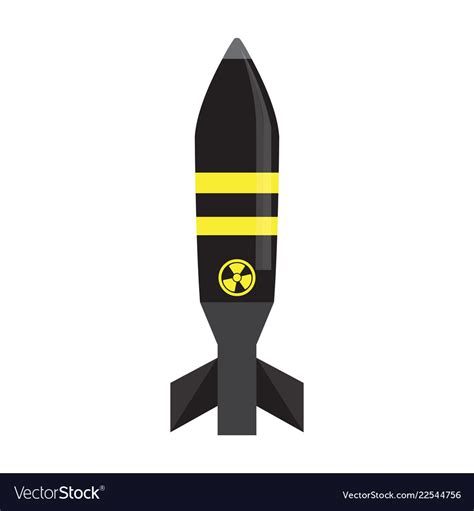 Isolated nuclear missile icon Royalty Free Vector Image