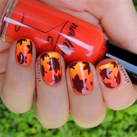 Fall Leaves Nail Art Pictures, Photos, and Images for Facebook, Tumblr, Pinterest, and Twitter