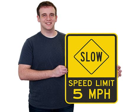 Slow Down Speed Limit Signs