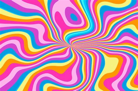 Free Vector | Flat-hand drawn wavy multi colored groovy background