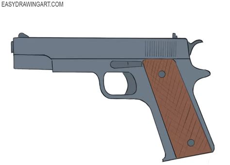 How to Draw a Gun - Easy Drawing Art