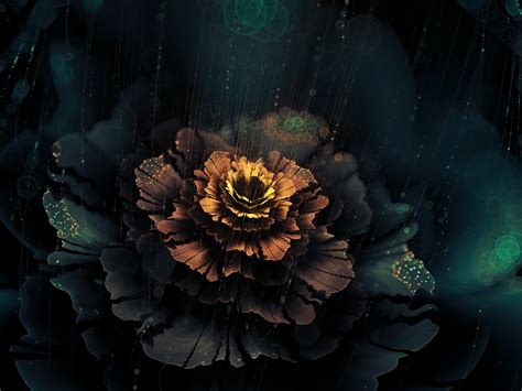 flowers, Digital Art, Fractal Flowers, Fractal, Artwork, Dark, Abstract ...