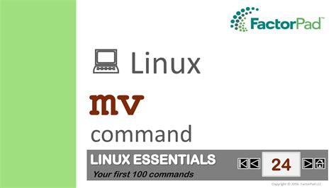 Linux mv command summary with examples - YouTube