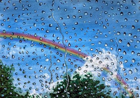 Rainbow after Rain Painting by Pooja Bhat - Fine Art America