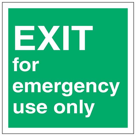 EXIT for emergency use only – Linden Signs & Print