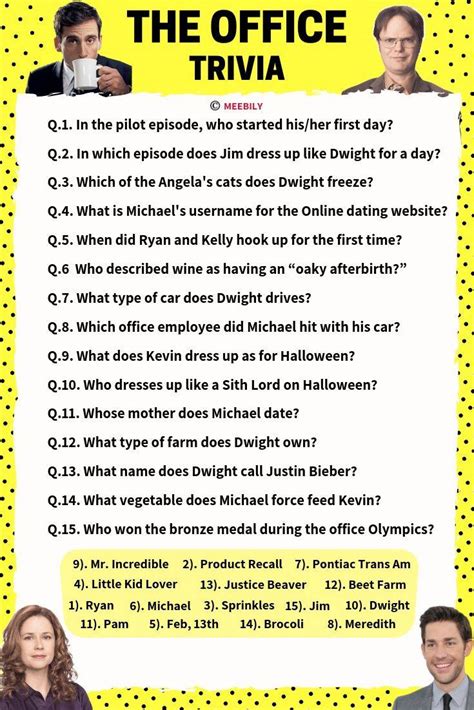 50 The Office Trivia Questions Difficult Printable Trivia Answers - Trivia QQ