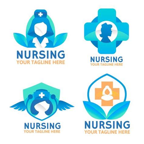 Nice design Nursing logo vector free download