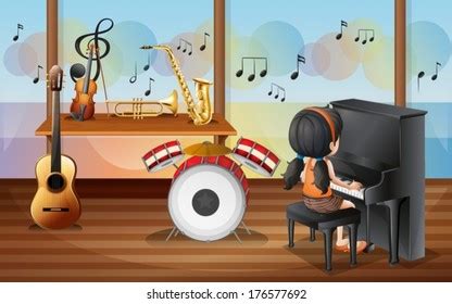 Music Room Cartoon Images, Stock Photos & Vectors | Shutterstock