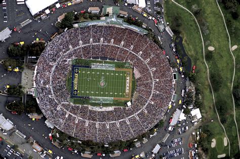 Aerial of the Rose Bowl - Texas vs Michigan | Neil Leifer Photography