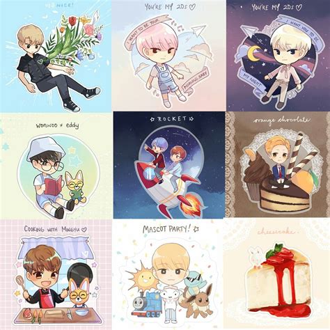 Pin by Lauren Chavez on K-Pop | Cute stickers, Seventeen wallpapers, Fan art